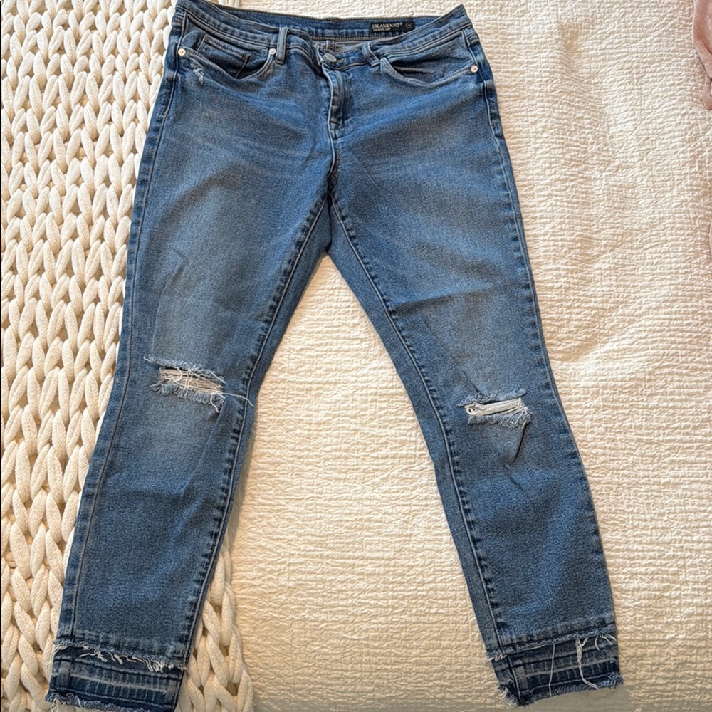 Blank NYC Blue Skinny Distressed Jeans